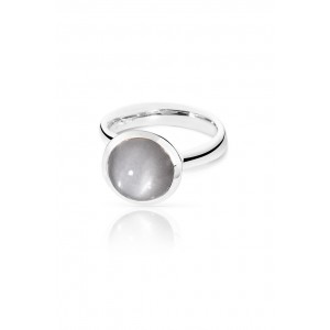 Tamara Comolli - Bouton Large ring grey moonstone 